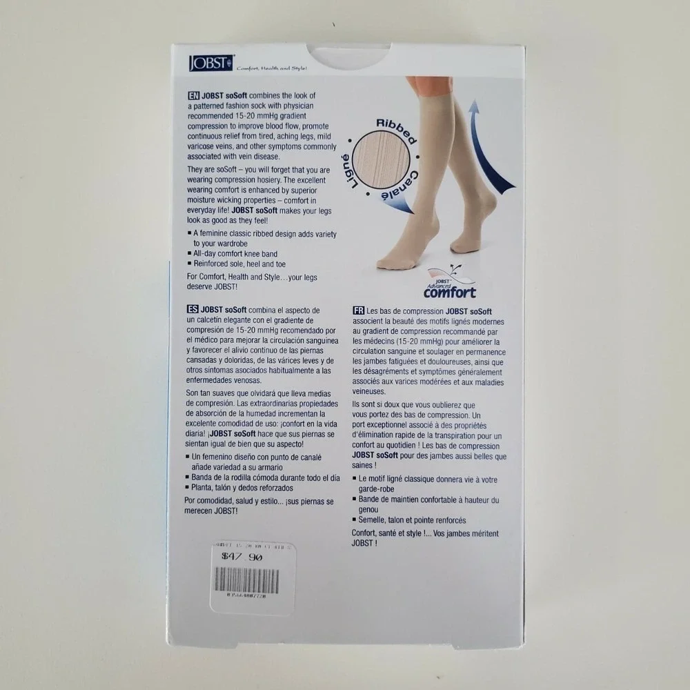 JOBST SoSoft 15-20 mmHg Knee High Compression Socks Color Sand / Size Small